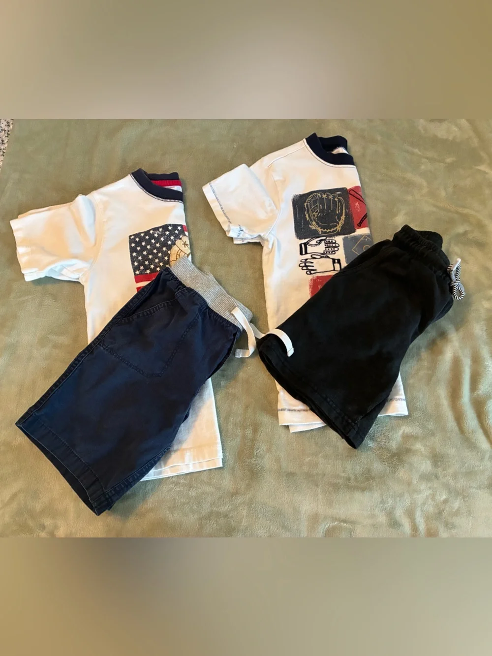 Bundle of 2 Boys Outfits… One Size 5T & One Size 6. Shirts are Gymboree Brand.